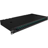 Excel Enbeam 24 Way Multimode Fibre Optic Panel 24 LC Duplex 48F + Pigtail & Cass Aqua